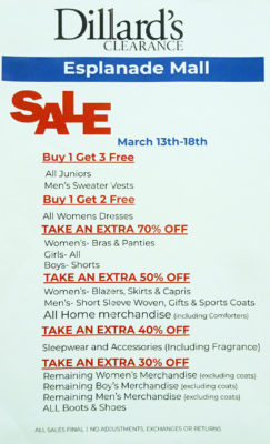 Dillard's Sale